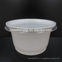 Tasse en plastique jetable de yaourt de 250ml de vente à emporter de prix usine avec le couvercle